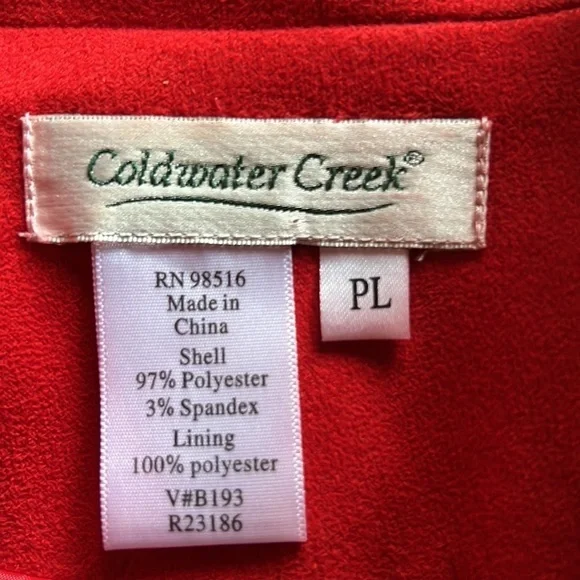 Coldwater Creek Jacket Women’s Size Large Petite Red - Picture 7 of 11